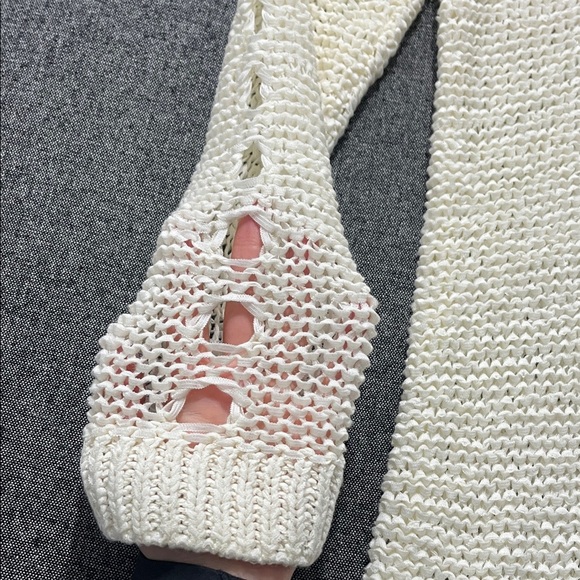 bebe Cream V-Neck Sweater - Picture 3 of 4
